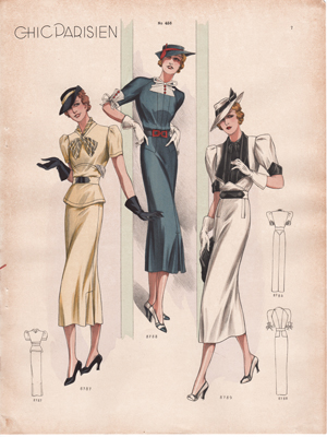 art deco fashion illustrations Paris 1936